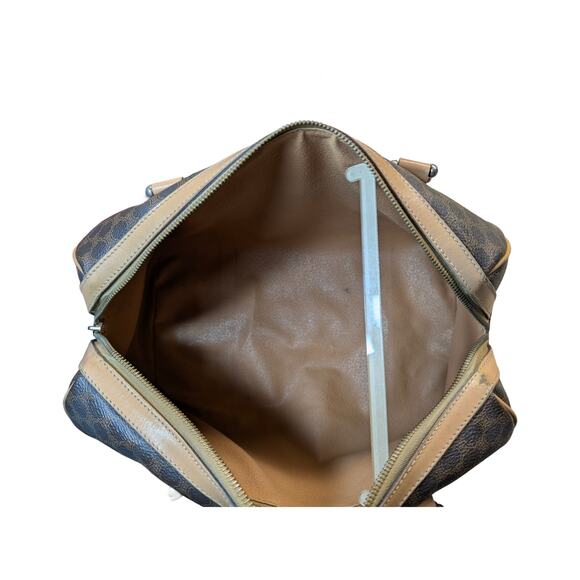 VTG Celine Macadam Boston Bag Brown Coated Canvas Leather - Picture 6 of 11